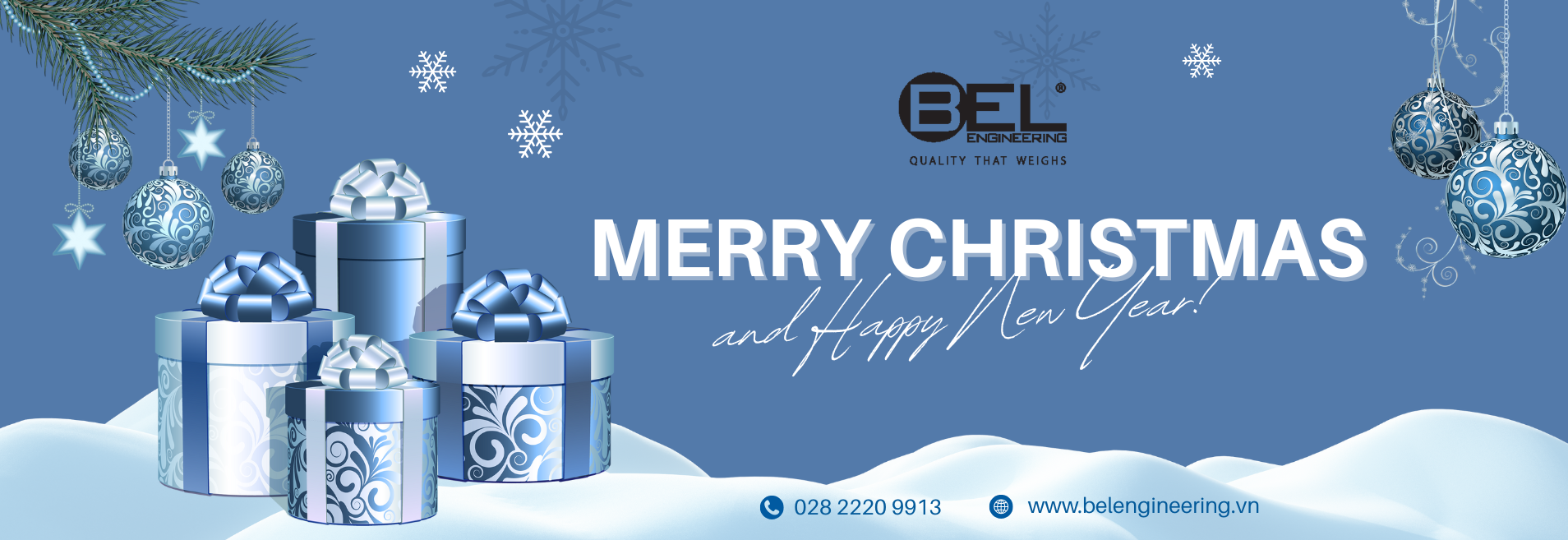 banner Merry Christmas and Happy New Year